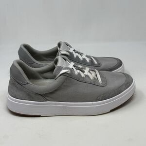 Kizik Prague Shoes Mens 9 Womens 10.5 Gray Suede Knit Handsfree Sneakers